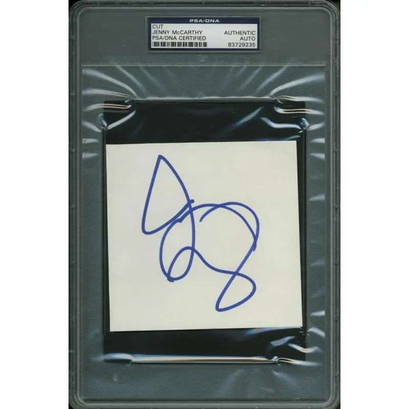 Jenny Mccarthy Authentic Signed 4.5X4.75 Cut Autograph PSA/DNA Slabbed