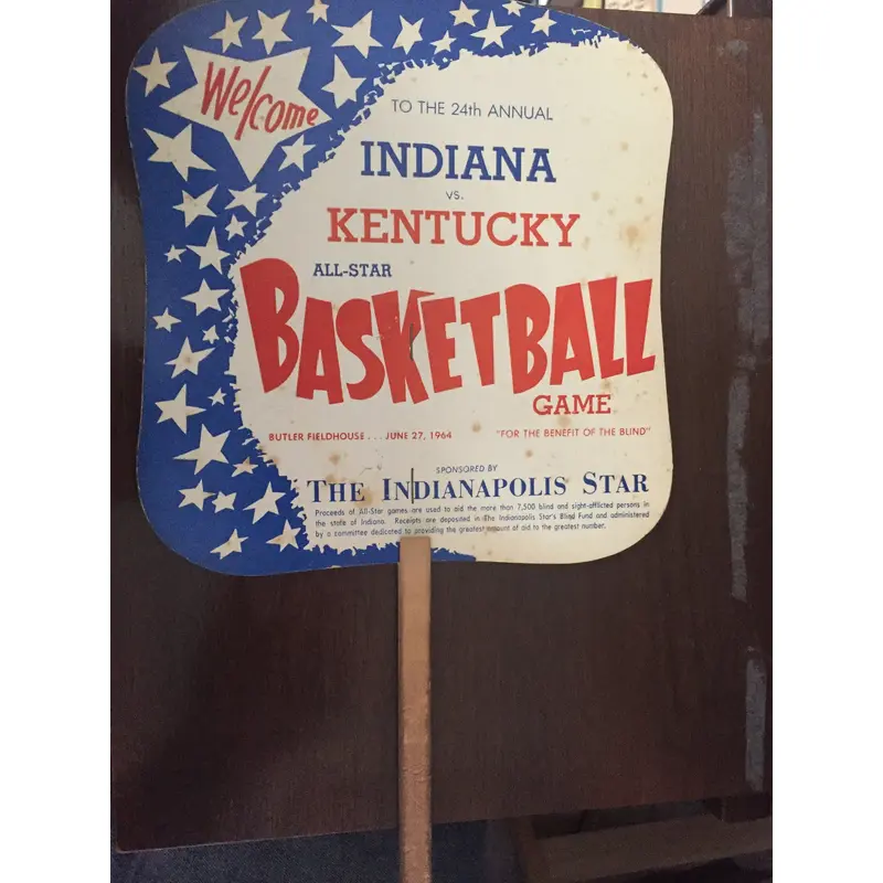 1964 Indiana vs Kentucky High School Basketball All Star Game Fan