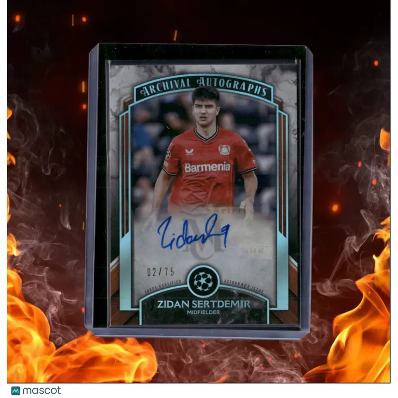 2022 Topps Museum Collection UEFA Zidan Sertdemir Archival Sapphire Blue Auto