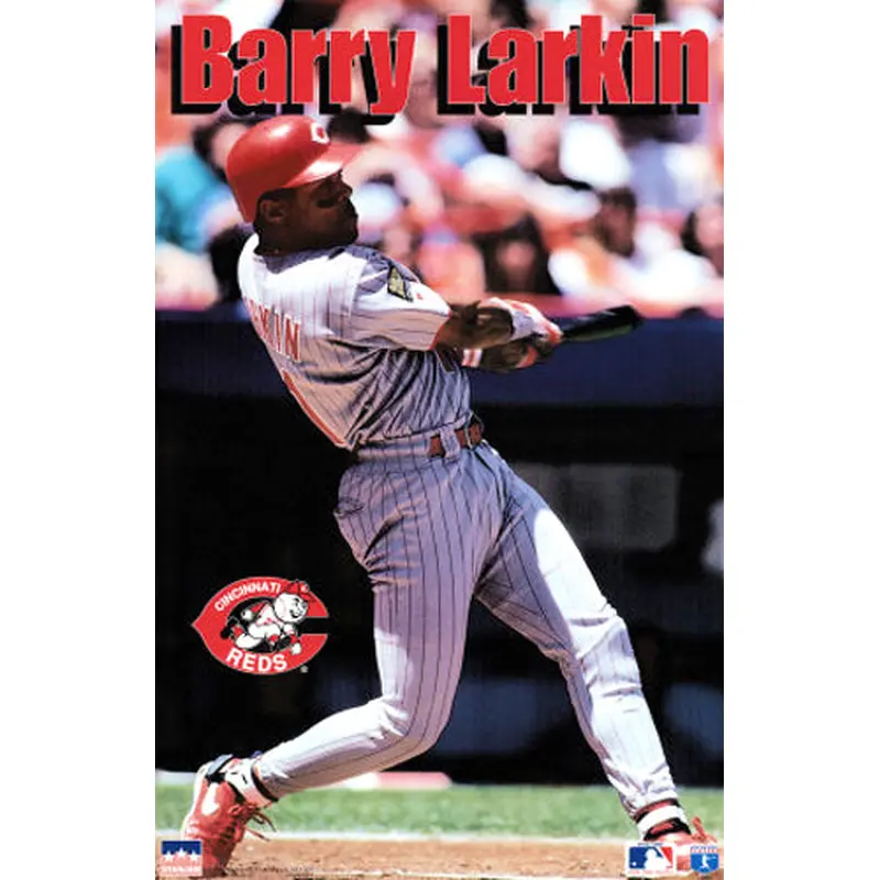 Barry Larkin "Action" Cincinnati Reds MLB Action Poster - Starline 1995