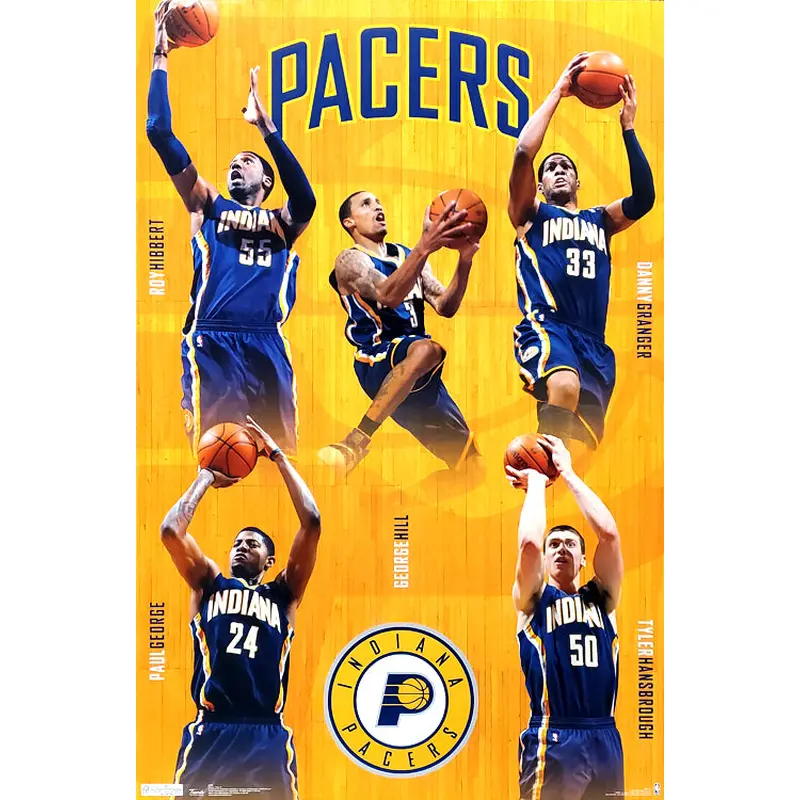Indiana Pacers "Super Five" NBA Action Poster - Costacos 2012
