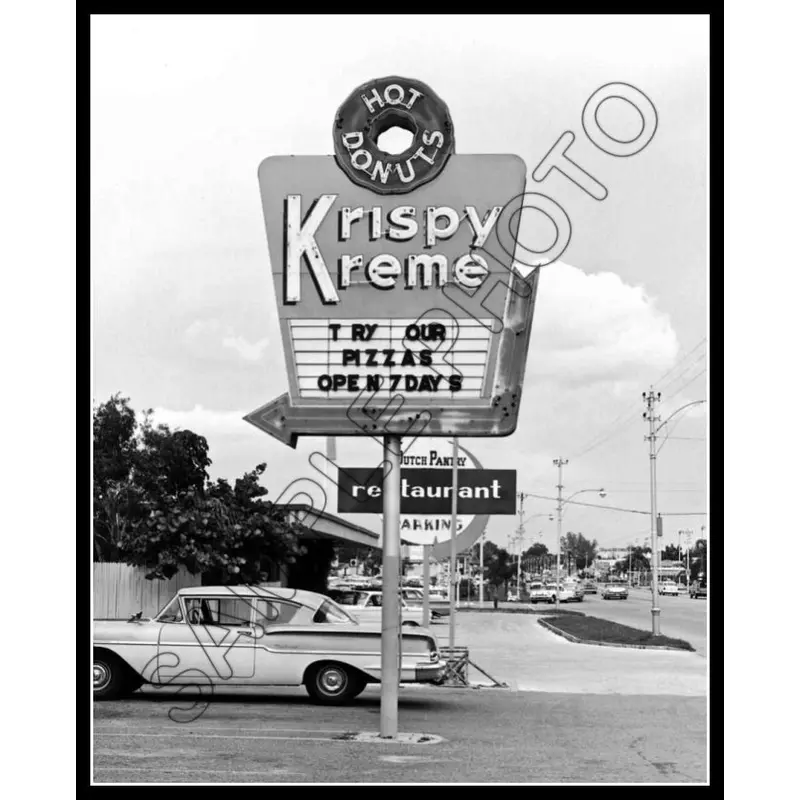 1960's Krispy Kreme Donuts 8X10 Photo - Doughnuts - 2347