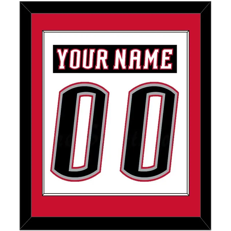 Buffalo Nameplate & Number (Back) Combined - Home White (1996-2006) - Single Mat 2