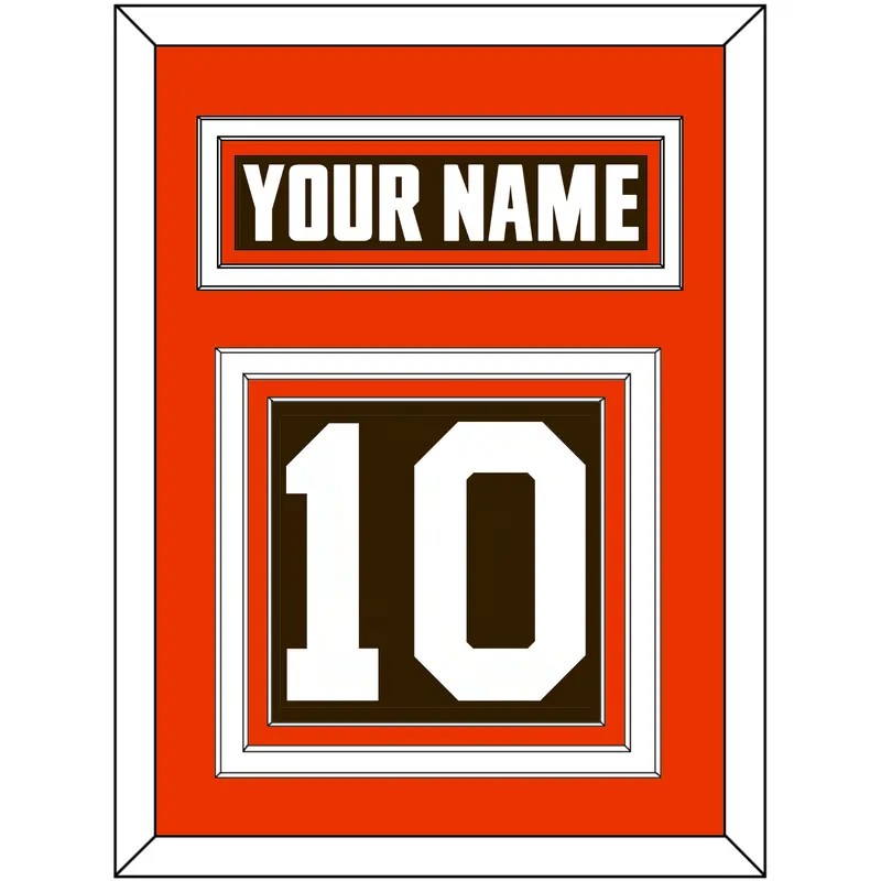 Cleveland Nameplate & Number (Back) - Home Brown - Triple Mat 3