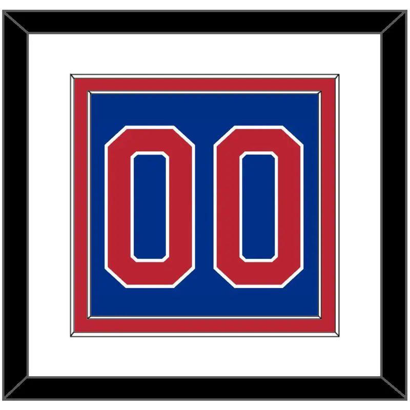 United States Mens Hockey Number - 1980 Olympics Road Blue - Double Mat 1