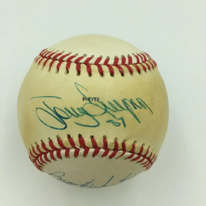 Tony Gwynn & Benito Santiago Signed Inscribed 1989 All Star Game Baseball JSA
