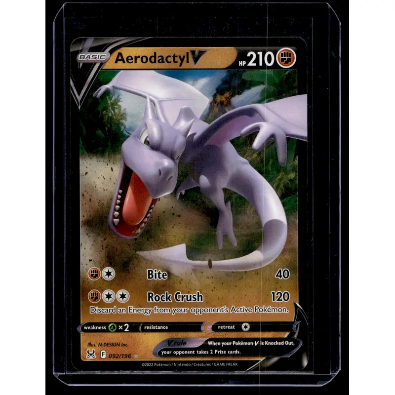 2022 Pokemon - Sword & Shield - Lost Origin - Aerodactyl V #092
