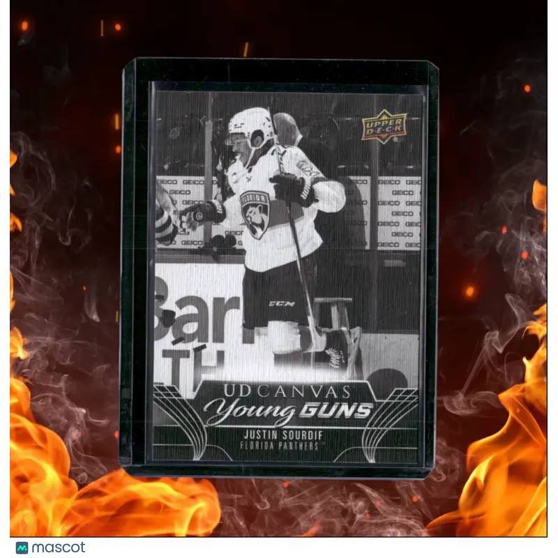 2023-24 Upper Deck Justin Sourdif Black and White Canvas Young Guns Rookie #C370