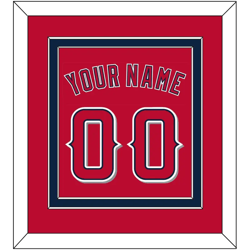 Los Angeles Name & Number - Alternate Red (2012-2020) - Double Mat 2