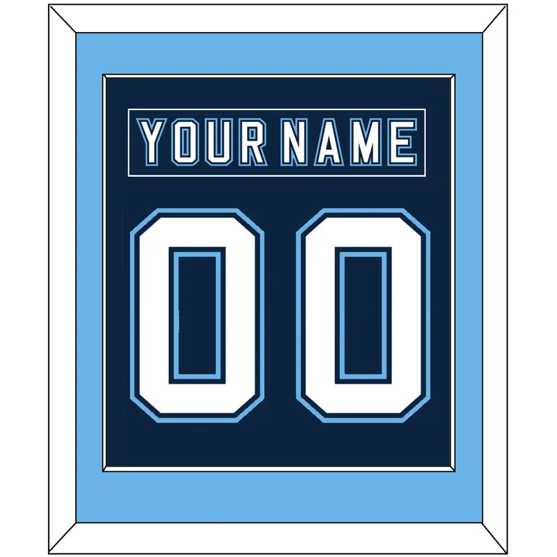 Maine Nameplate & Number (Back) Combined - Road Navy Blue - Single Mat 2