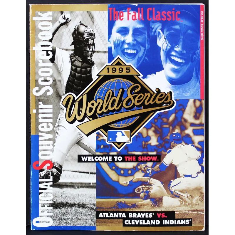 1995 World Series Braves vs. Indians Official Souvenir Scorebook Magazine