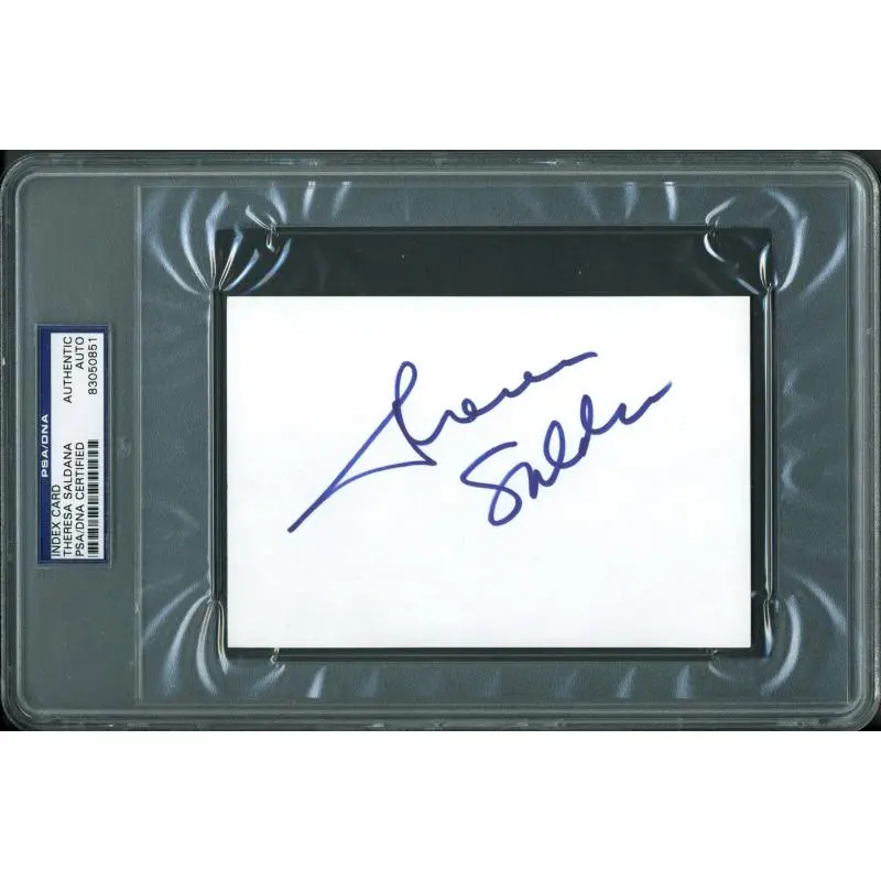 Theresa Saldana Authentic Signed 4X6 Index Card Autographed PSA/DNA Slabbed