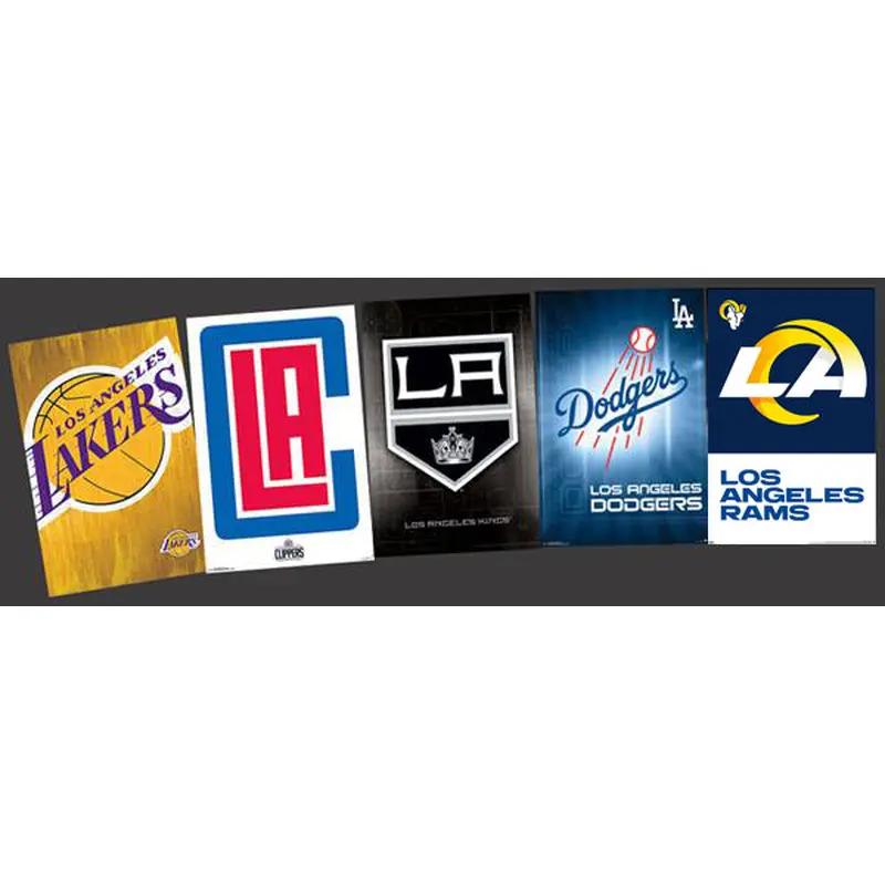 COMBO: Los Angeles Sports 5-Poster Combo (Lakers, Clippers, Kings, Dodgers, Rams)