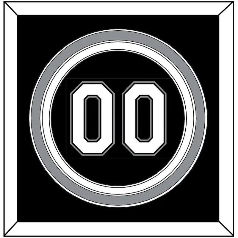 Chicago Number - Alternate Black - Triple Mat 2