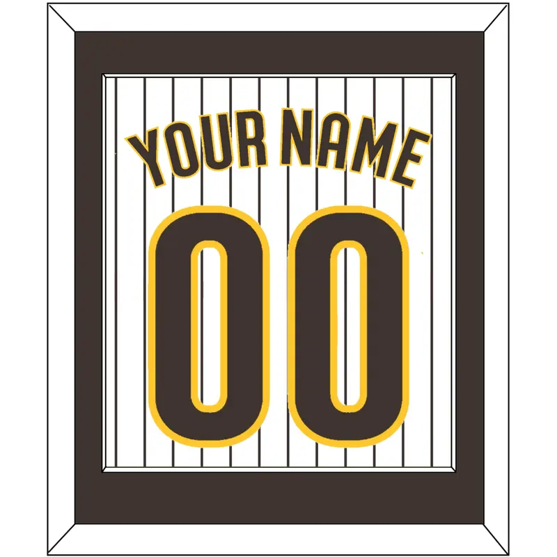 San Diego Name & Number - Home White Pinstripes - Single Mat 1