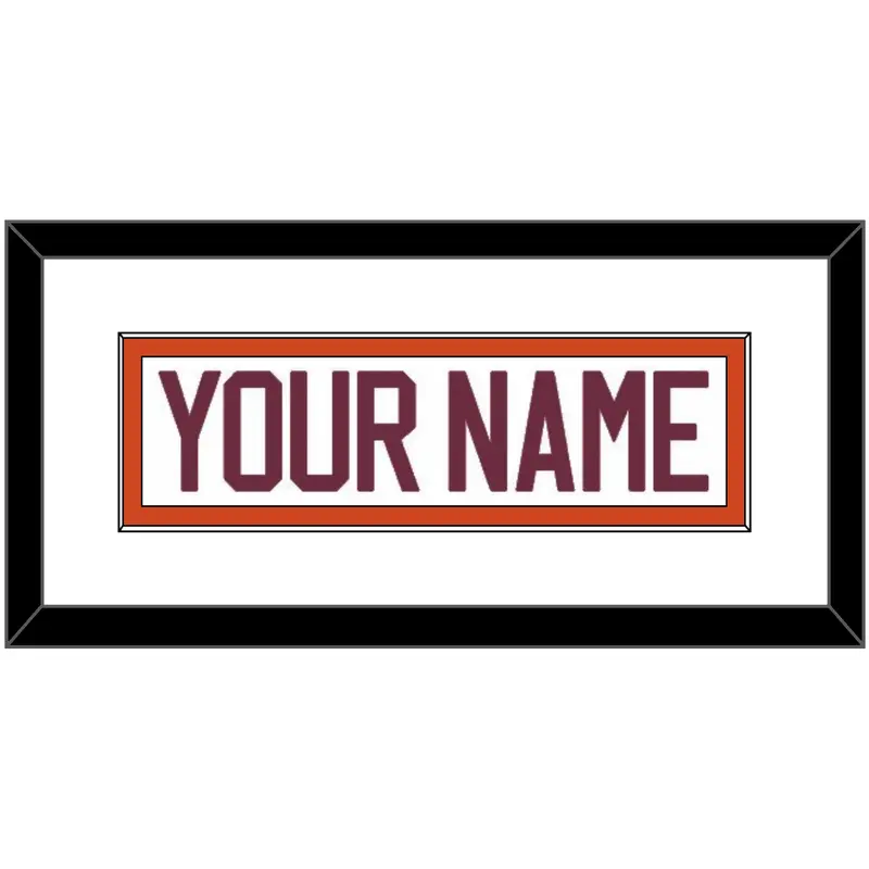 Virginia Tech Hockey Nameplate - Home White - Single Mat 1