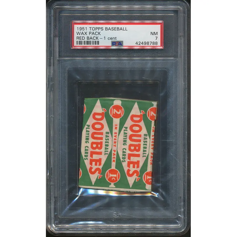 1963 Topps Baseball Unopened 1 Cent Wax Pack PSA 8