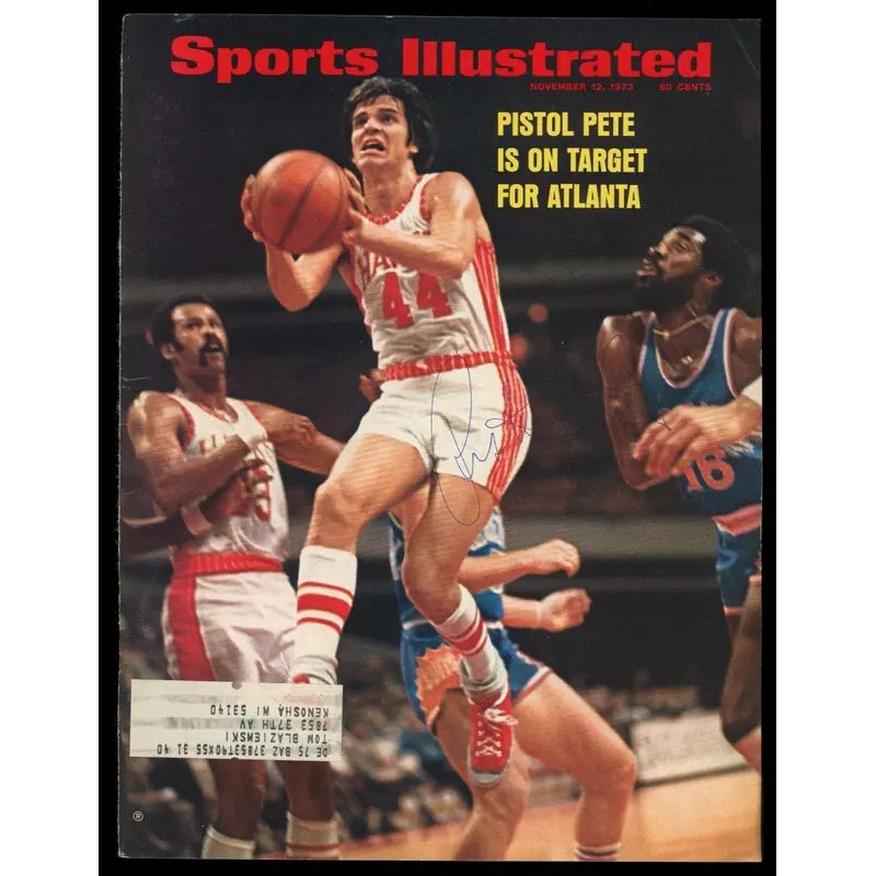 Pete Maravich Pistol Pete Signed 1973 Sports Illustrated Magazine Cover JSA COA