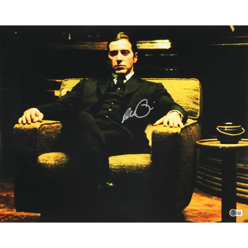 Al Pacino The Godfather Signed 16x20 Horizontal Sitting Photo BAS #BT67672