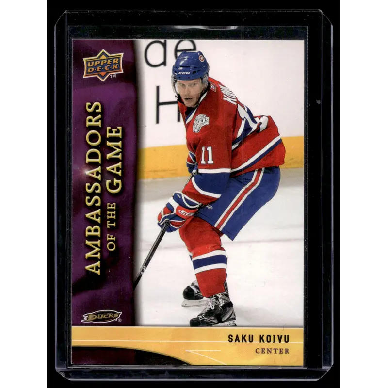 2009-10 Upper Deck - Ambassadors of the Game - Saku Koivu #AG5