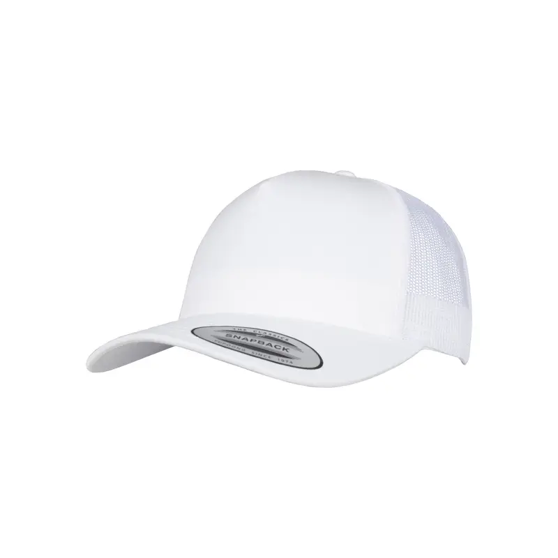 5-Panel Retro Trucker Cap - White
