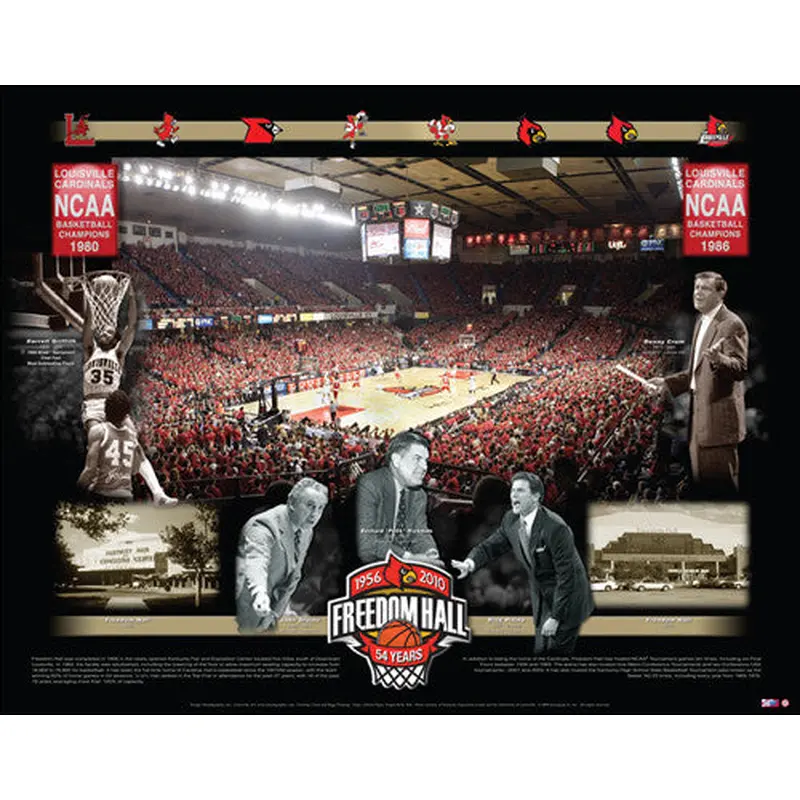 Louisville Basketball Freedom Hall Commemorative Poster Print - SmashGraphix 2010