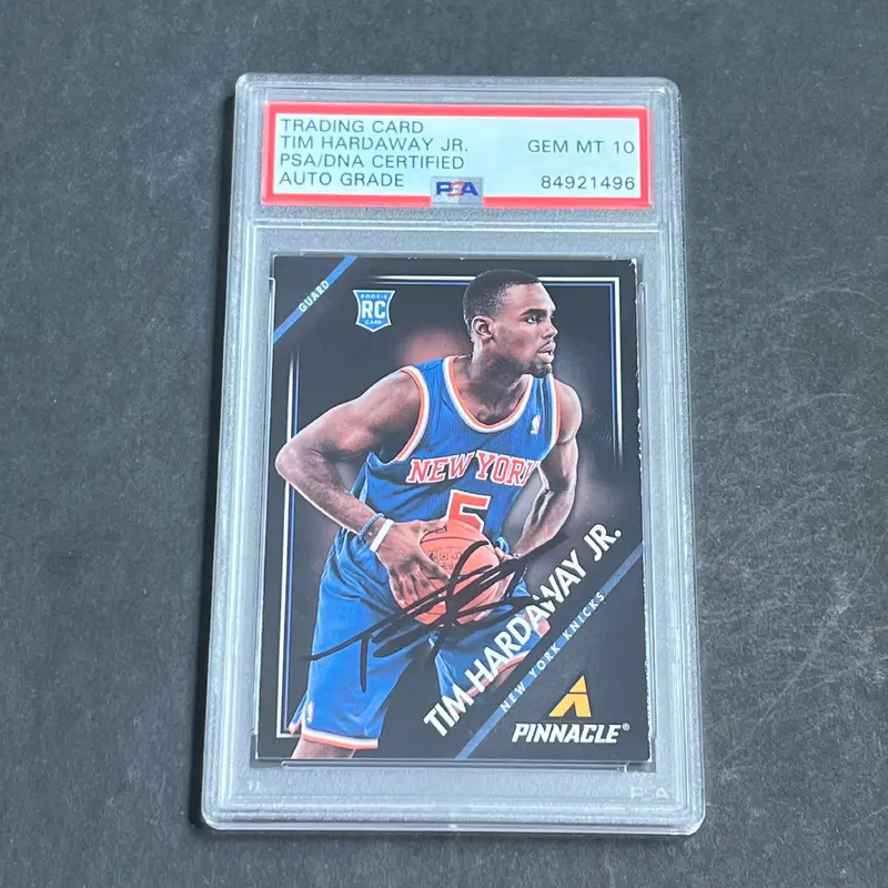 2013-14 Panini Pinnacle #43 Tim Hardaway Jr. Signed Card AUTO 10 PSA Slabbed Knicks