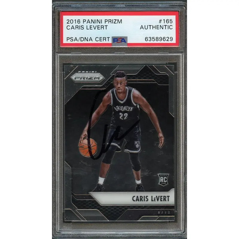 2016-17 Panini Prizm #165 Caris Levert Signed Card AUTO PSA Slabbed Nets