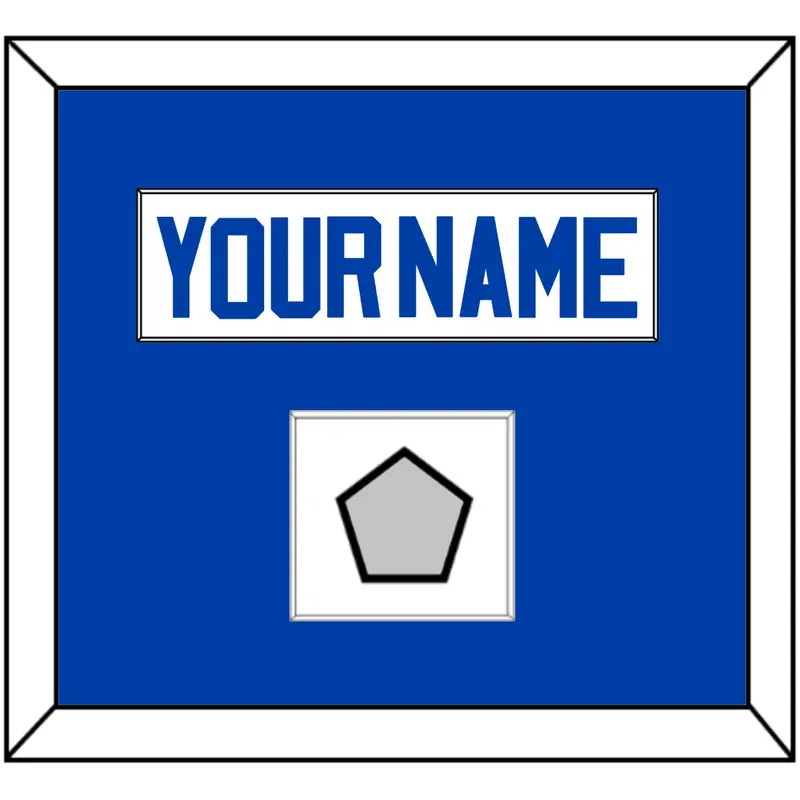 Detroit Name & 2X Champions Patch - Home White (1983-1996) - Single Mat 1