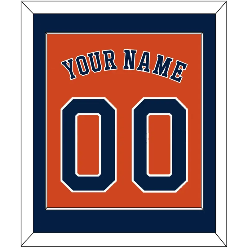 Houston Name & Number - Alternate Orange - Single Mat 2