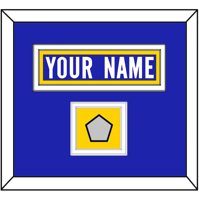 Los Angeles Nameplate & Super Bowl LVI Champions Patch - Home Blue - Double Mat 2