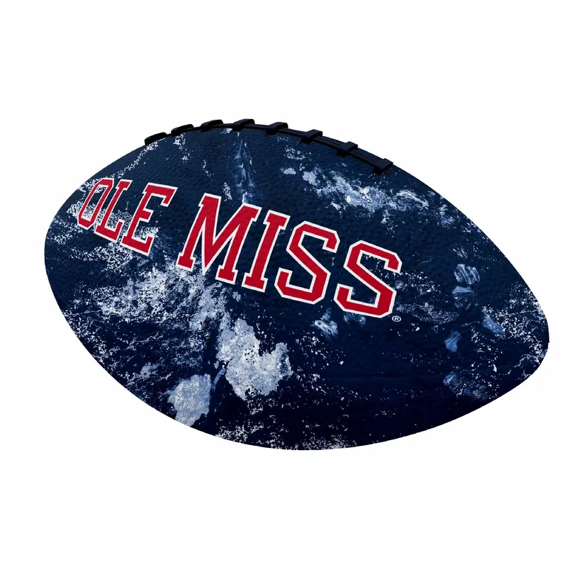 Ole Miss Mini Camo Size Rubber Footballl