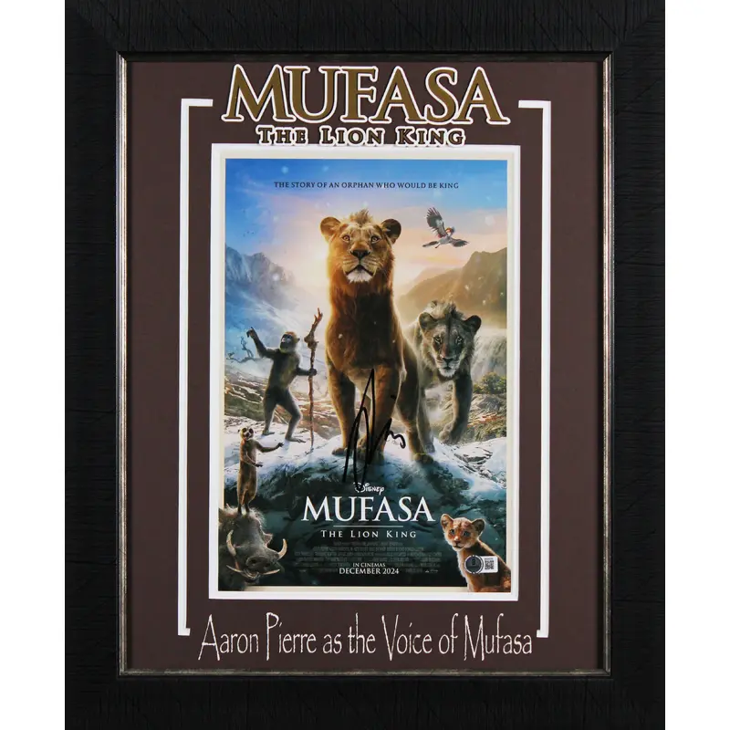 Aaron Pierre Mufasa: The Lion King Signed 11x14 Framed Photo BAS #BS05235