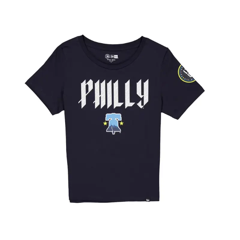 New Era Philadelphia Phillies Women's Navy City Connect Boxy Tee