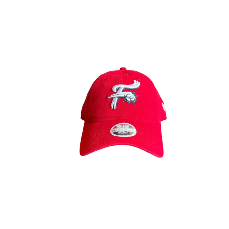 New Era women's 920 Red Glitter F-fist