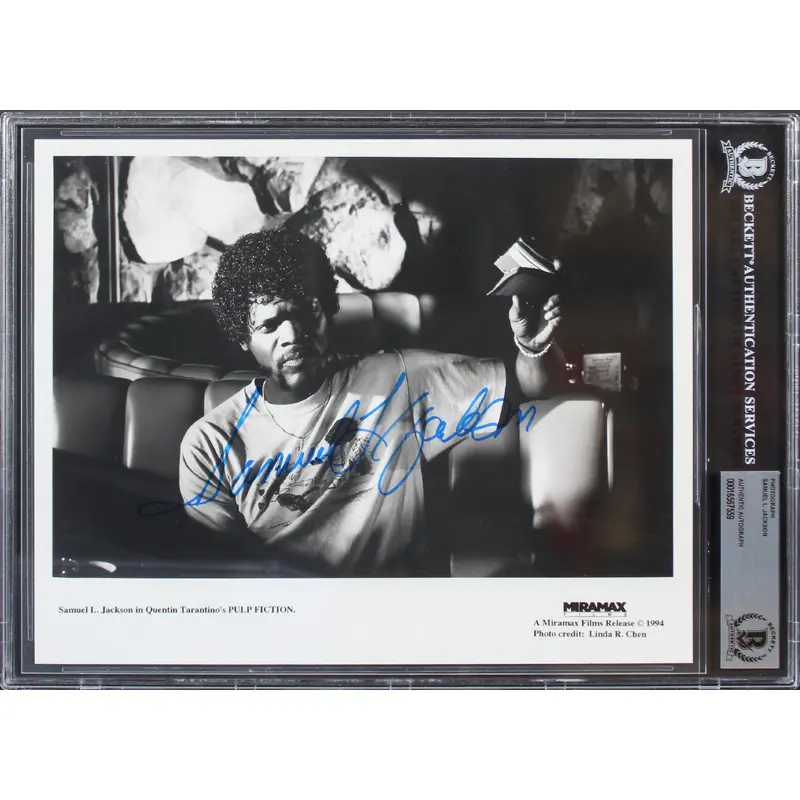 Samuel L. Jackson Pulp Fiction Authentic Signed 8x10 Photo BAS Slabbed
