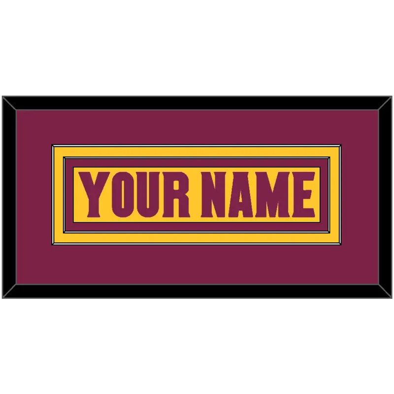 Arizona State Hockey Nameplate - Heritage Gold (2019-2024) - Double Mat 2