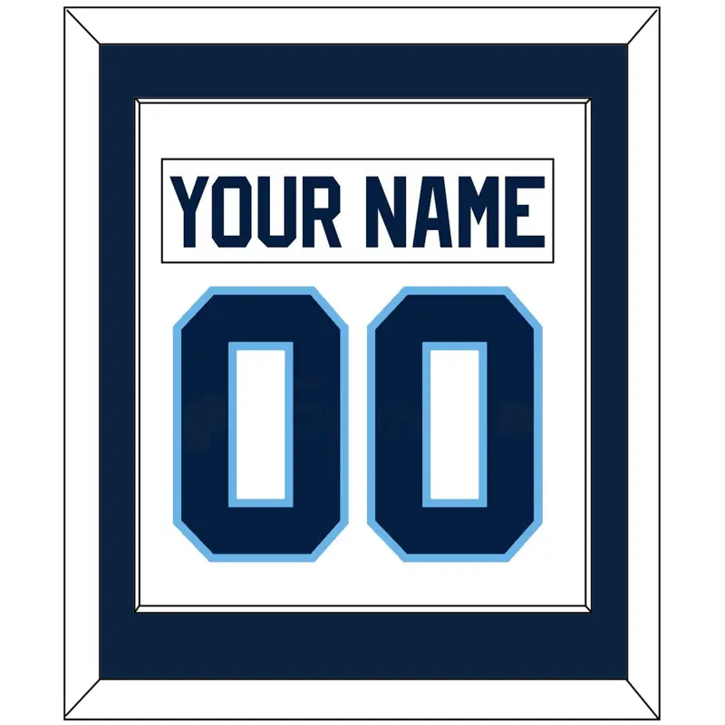 Maine Nameplate & Number (Back) Combined - Home White (1993-1994) - Single Mat 2
