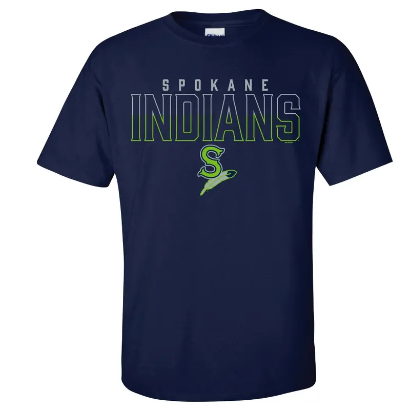 Spokane Indians Navy Banton Tee
