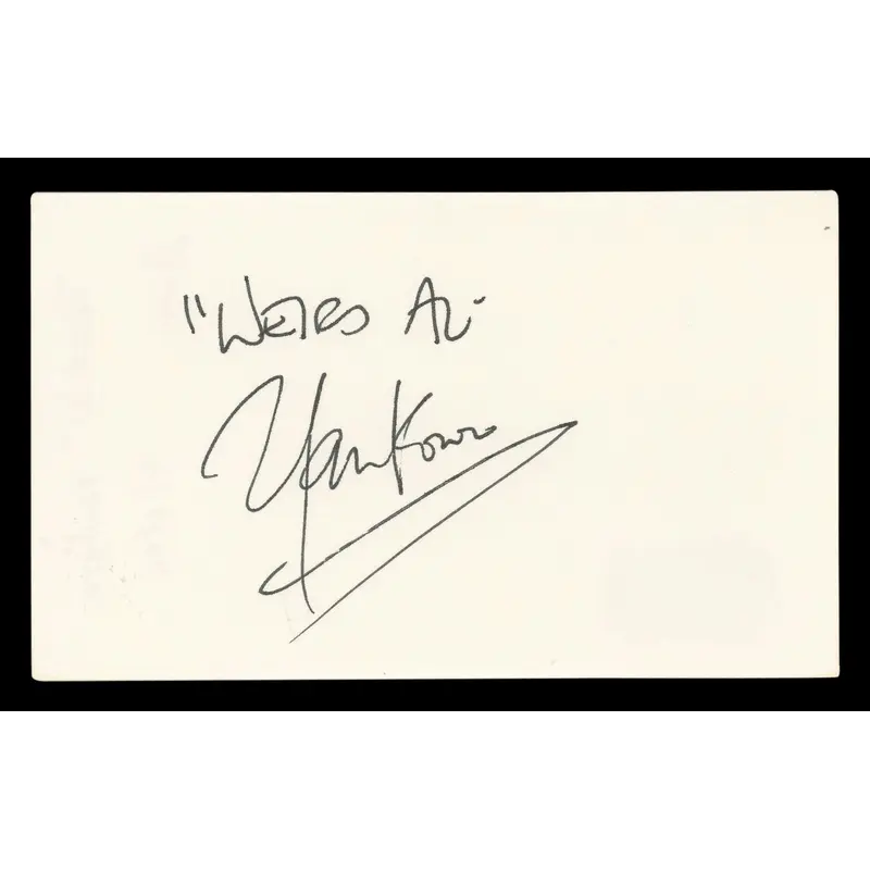 Weird Al Yankovic Musician Authentic Signed 3x5 Index Card BAS #BL98774