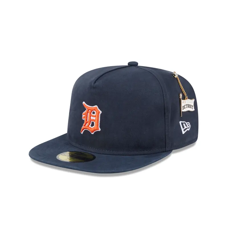 New Era - 59FIFTY Fitted A-Frame Cap - Championship Side Flag - Detroit Tigers - Navy