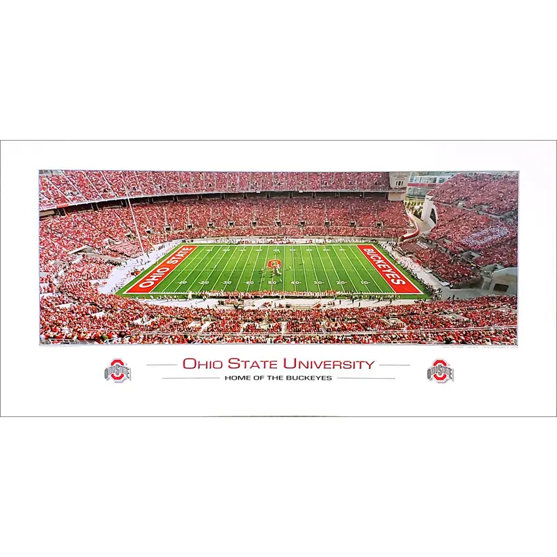 Ohio State Football "Home of the Buckeyes" Ohio Stadium Panoramic Poster - Rick Anderson
