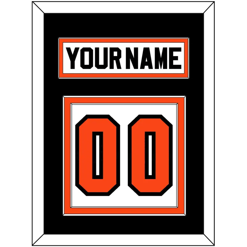 Philadelphia Nameplate & Number (Back) - Home White (1972-1983) - Double Mat 3