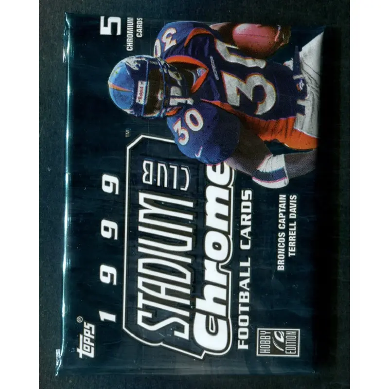 1999 Topps Stadium Club Chrome Football Unopened Pack (Hobby) (5)