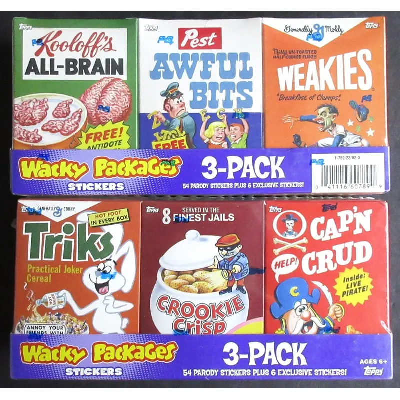 2010 Topps Wacky Packages Cereal Box (Lot of 2 - 3 Pack)