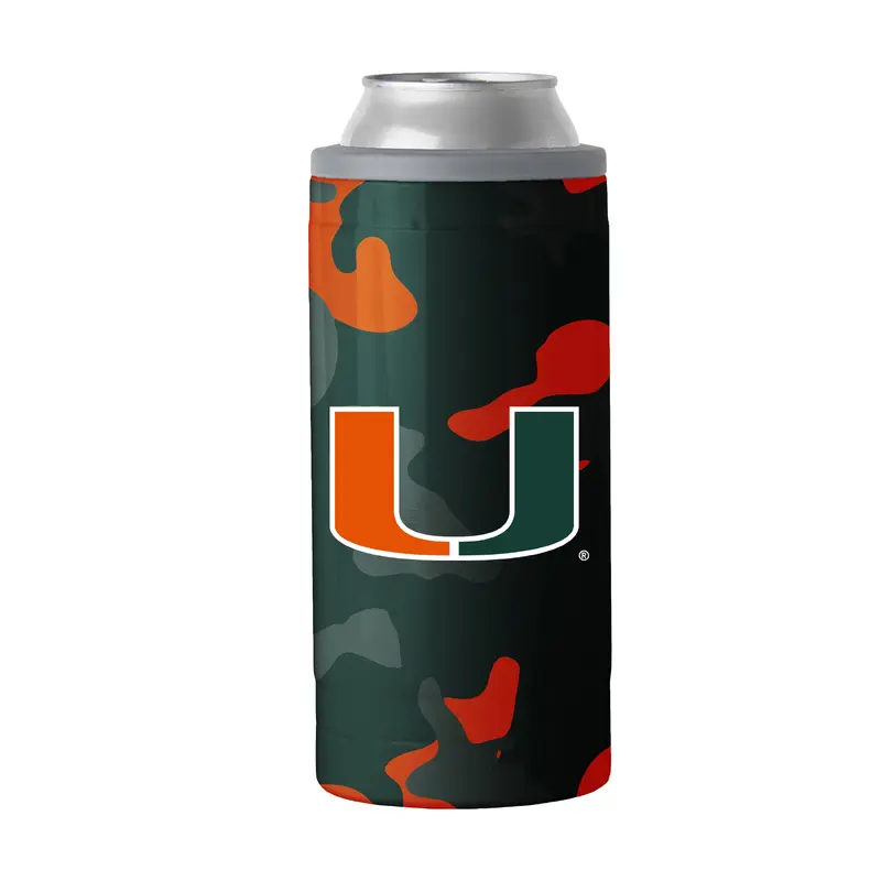 Miami 12oz Camo Swagger Slim Can Coolie