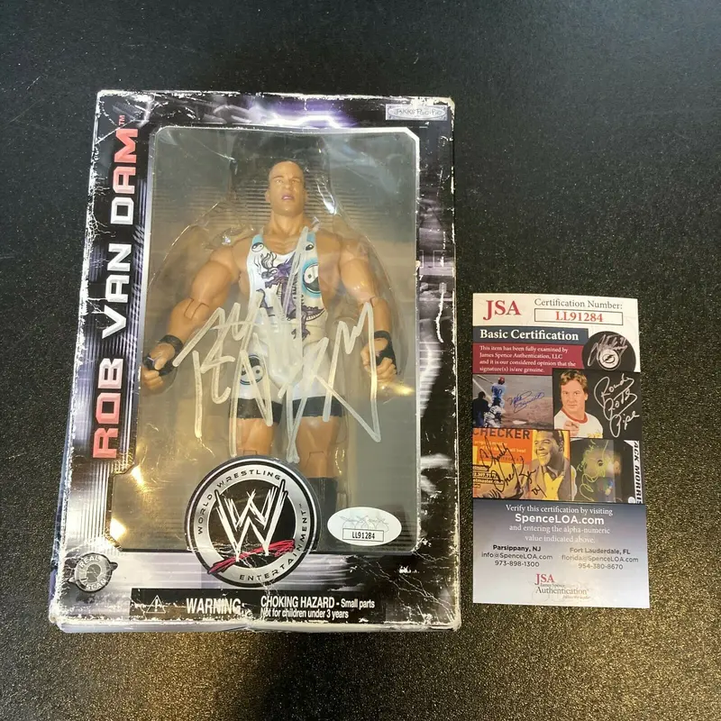 Rob Van Dam Signed WWE Wrestling Figure With JSA COA