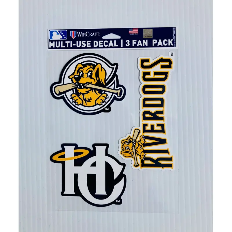 Charleston RiverDogs 3 Pack Logo Decal