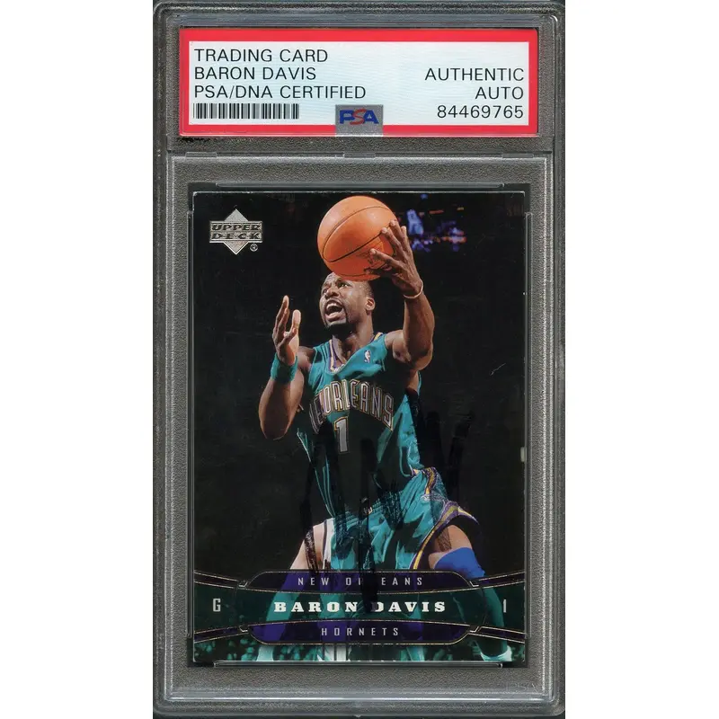 2004-05 Upper Deck #125 Baron Davis Signed AUTO PSA Slabbed Hornets