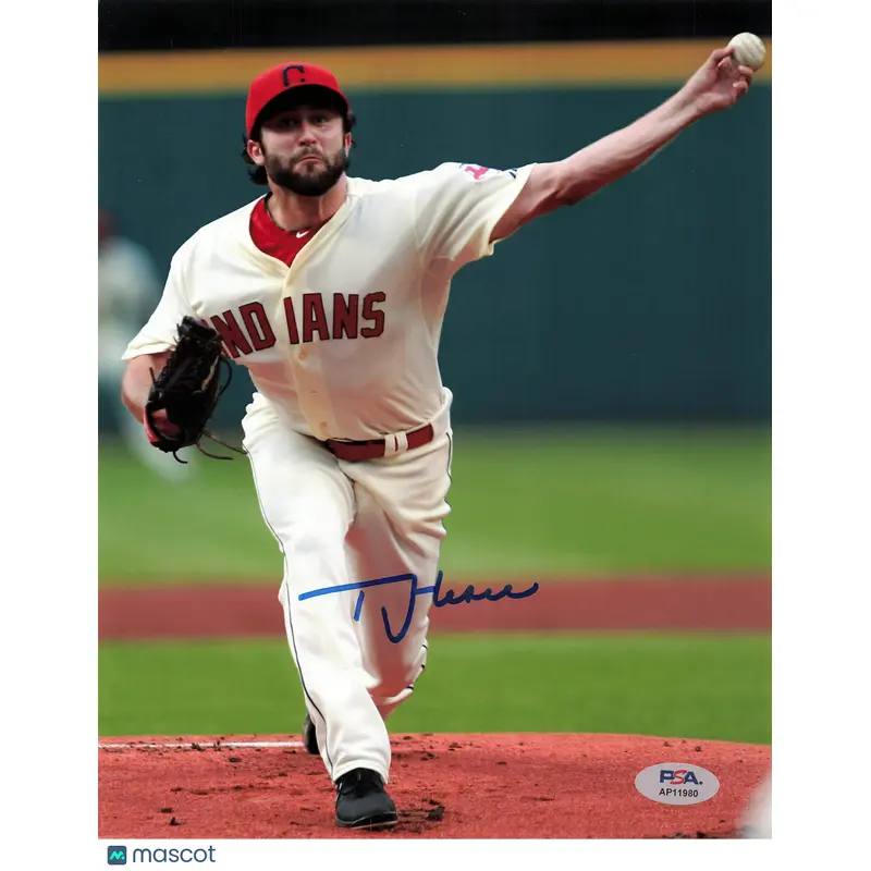 T.J. House Signed Photo PSA Cleveland Indians